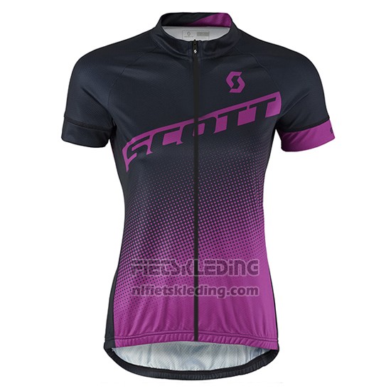 2016 Fietskleding Vrouw Scott Zwart en Rood Korte Mouwen en Koersbroek