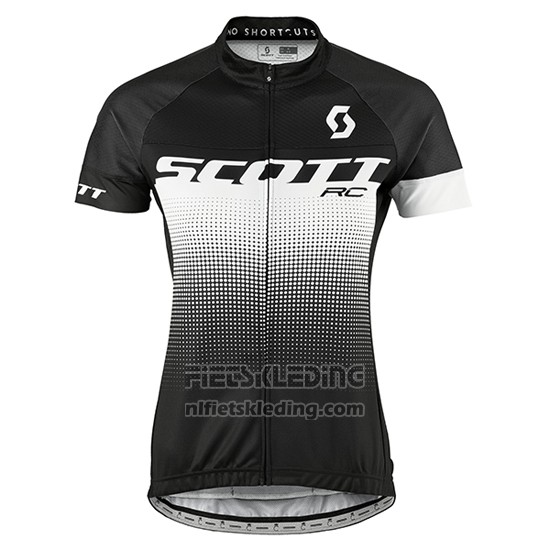 2016 Fietskleding Vrouw Scott Zwart en Wit Korte Mouwen en Koersbroek