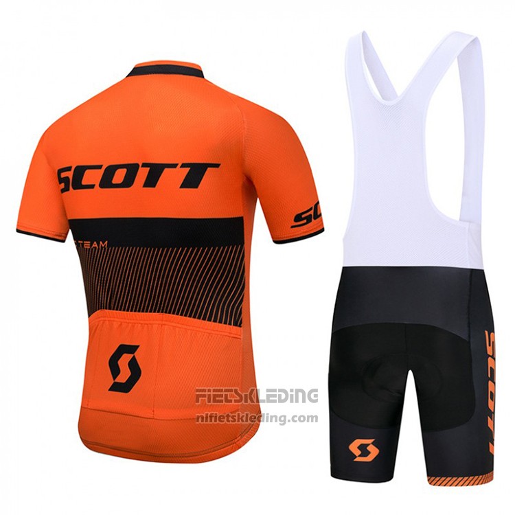 2018 Fietskleding Scott Oranje en Zwart Korte Mouwen en Koersbroek