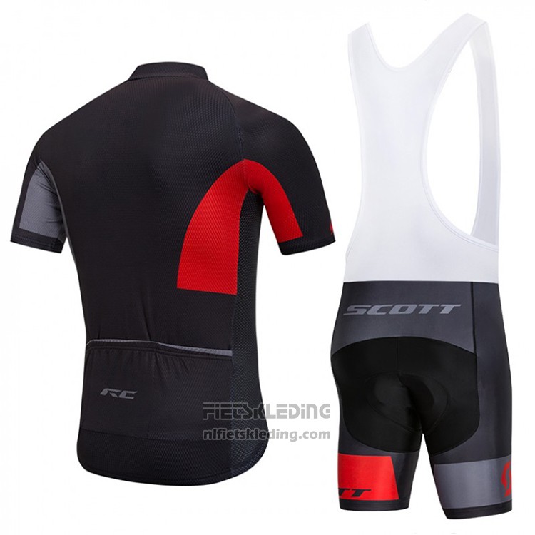2018 Fietskleding Scott Zwart en Rood Korte Mouwen en Koersbroek