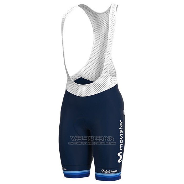 2021 Fietskleding Vrouw Movistar Kampioen Europa Korte Mouwen en Koersbroek