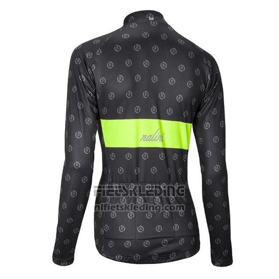 2016 Fietskleding Vrouw Nalini Geel en Zwart Lange Mouwen en Koersbroek
