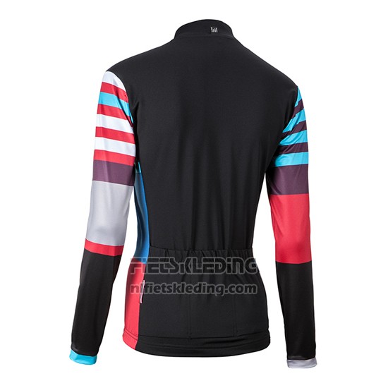 2016 Fietskleding Vrouw Nalini Zwart en Rood Lange Mouwen en Koersbroek