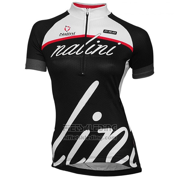2017 Fietskleding Vrouw Nalini Classic Zwart Korte Mouwen en Koersbroek