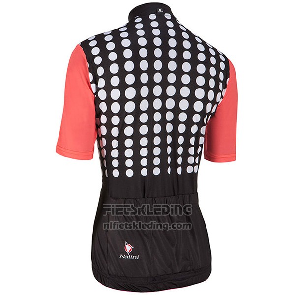 2017 Fietskleding Vrouw Nalini Optical Zwart en Oranje Korte Mouwen en Koersbroek
