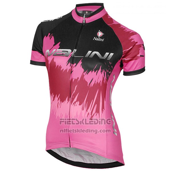 2017 Fietskleding Vrouw Nalini Sfiziosa Rood Korte Mouwen en Koersbroek