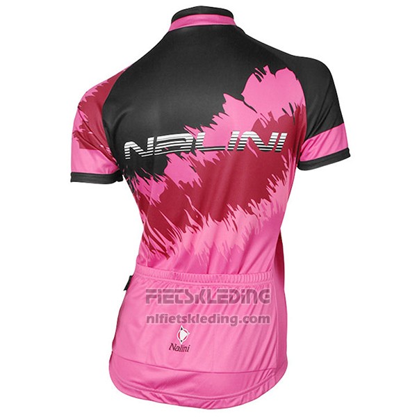 2017 Fietskleding Vrouw Nalini Sfiziosa Rood Korte Mouwen en Koersbroek