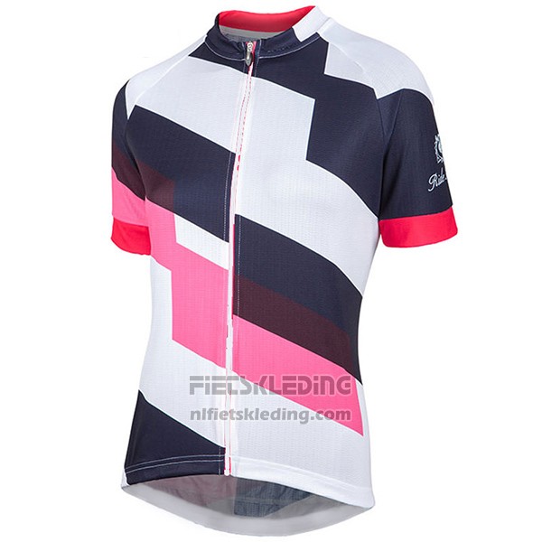 2017 Fietskleding Vrouw Nalini Stripe Roze en Zwart Korte Mouwen en Koersbroek