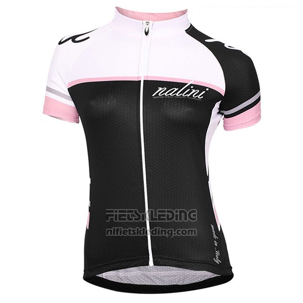 2017 Fietskleding Vrouw Nalini Wit en Zwart Korte Mouwen en Koersbroek