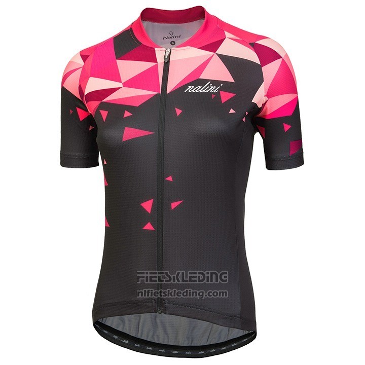 2018 Fietskleding Vrouw Nalini Chic Rood Korte Mouwen en Koersbroek