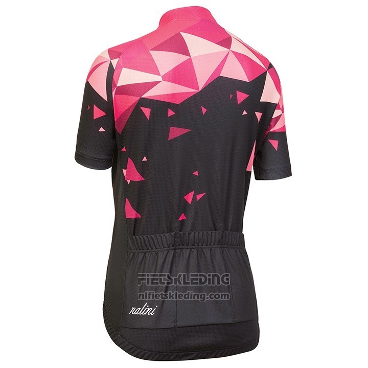 2018 Fietskleding Vrouw Nalini Chic Rood Korte Mouwen en Koersbroek