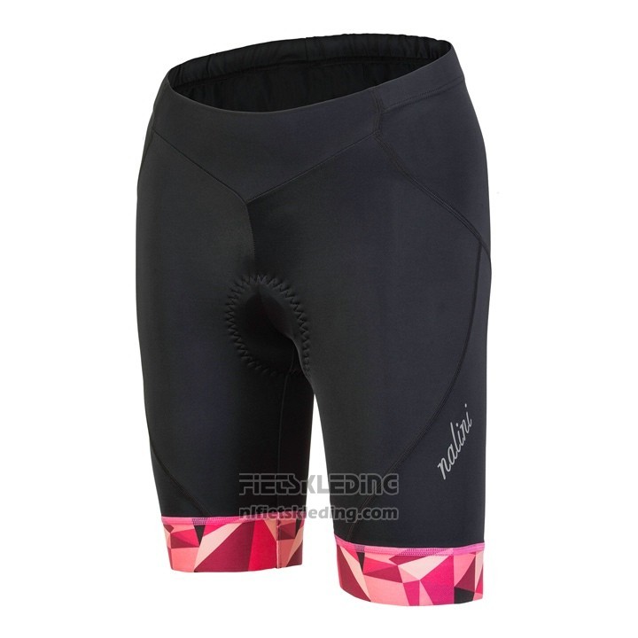 2018 Fietskleding Vrouw Nalini Chic Rood Korte Mouwen en Koersbroek