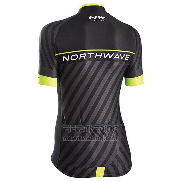 2017 Fietskleding Vrouw Northwave Zwart en Geel Korte Mouwen en Koersbroek
