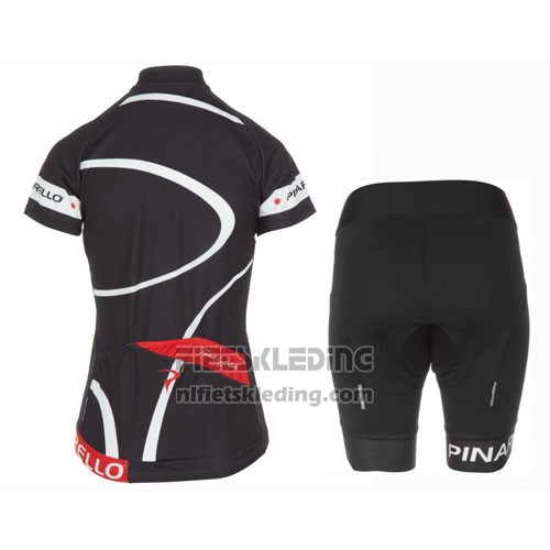 2016 Fietskleding Vrouw Pinarello Rood en Wit Korte Mouwen en Koersbroek