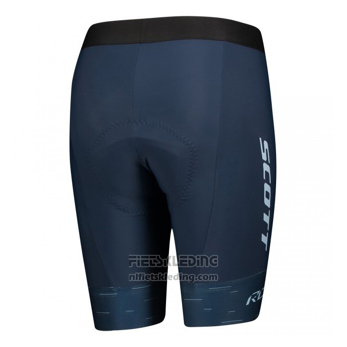 2021 Fietskleding Vrouw Scott Blauw Wit Korte Mouwen en Koersbroek
