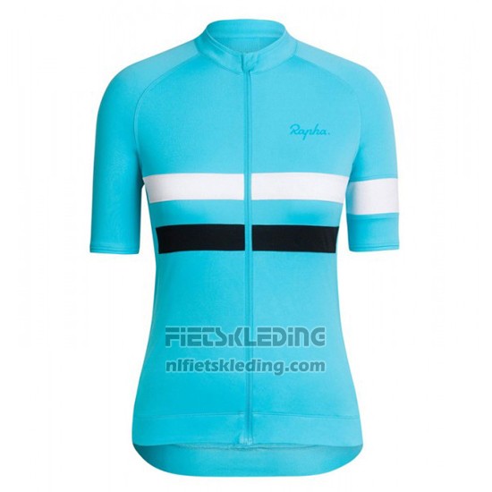 2016 Fietskleding Vrouw Sky Blauw en Wit Korte Mouwen en Koersbroek