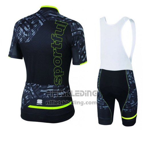 2016 Fietskleding Vrouw Sportful Groen en Zwart Korte Mouwen en Koersbroek