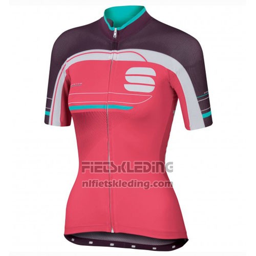 2016 Fietskleding Vrouw Sportful Rood en Groen Korte Mouwen en Koersbroek