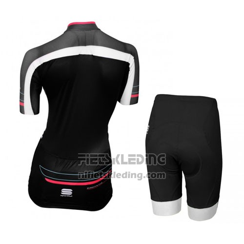 2016 Fietskleding Vrouw Sportful Rood en Zwart Korte Mouwen en Koersbroek