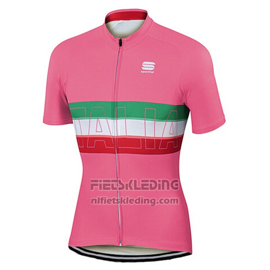 2017 Fietskleding Vrouw Vrouw Sportful Roze Korte Mouwen en Koersbroek