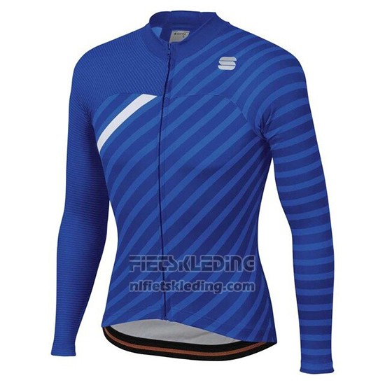 2020 Fietskleding Vrouw Sportful Blauw Wit Lange Mouwen en Koersbroek