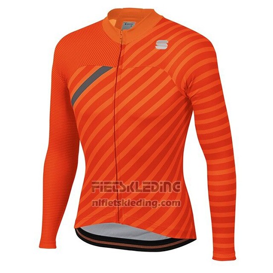 2020 Fietskleding Vrouw Sportful Oranje Grijs Lange Mouwen en Koersbroek