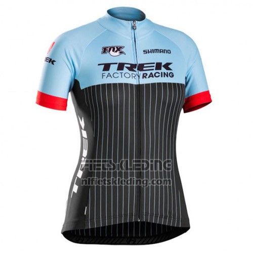 2015 Fietskleding Trek Blauw en Zwart Korte Mouwen en Koersbroek