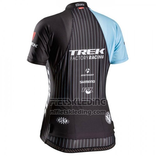 2015 Fietskleding Trek Blauw en Zwart Korte Mouwen en Koersbroek