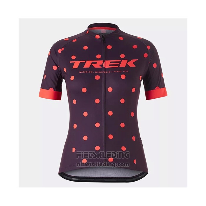 2021 Fietskleding Vrouw Trek Violet Oranje Korte Mouwen en Koersbroek