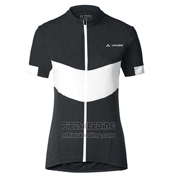 2017 Fietskleding Vrouw Vaude Zwart en Wit Korte Mouwen en Koersbroek