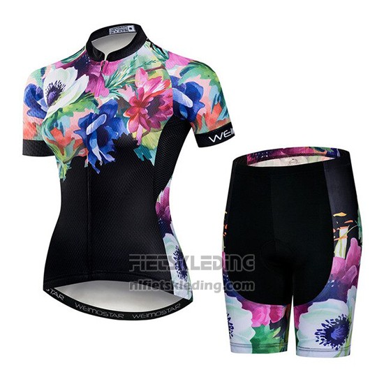 2019 Fietskleding Vrouw Weimostar Zwart Groen Roze Korte Mouwen en Koersbroek